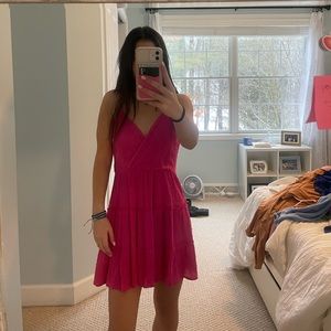 Pink mini dress